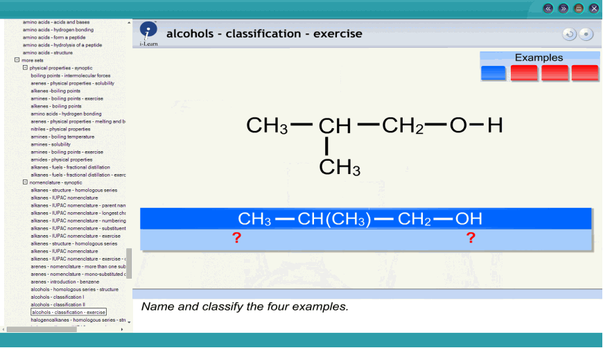 alcohols - classification - exercise