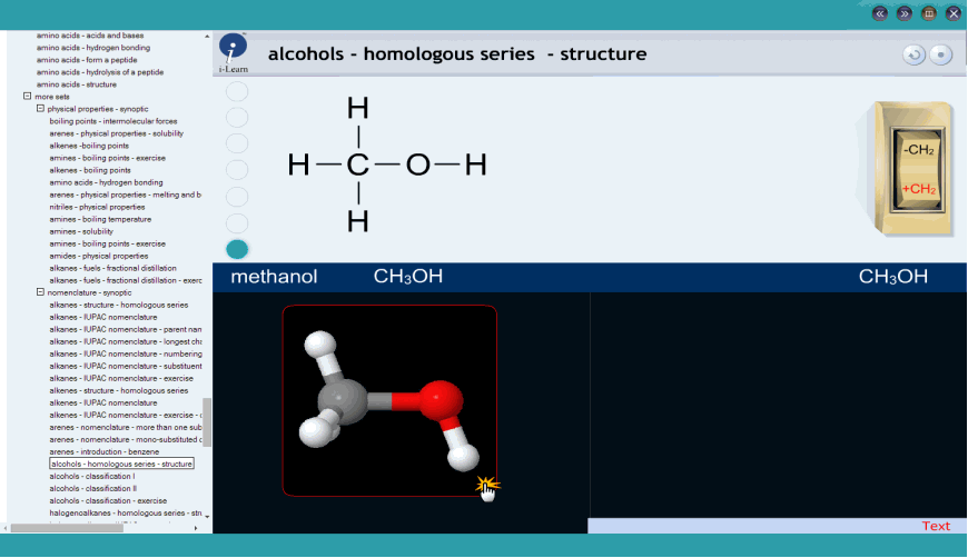 alcohols - homologous series - structure