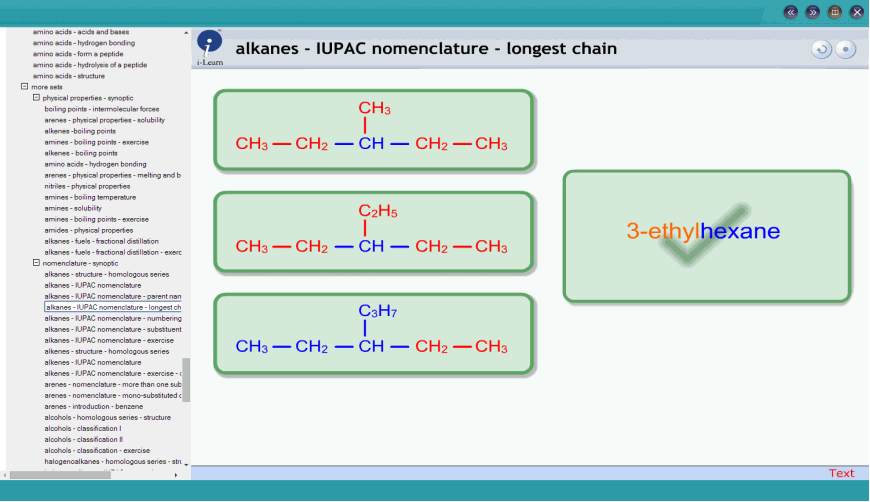 alkanes - IUPAC nomenclature - longest chain