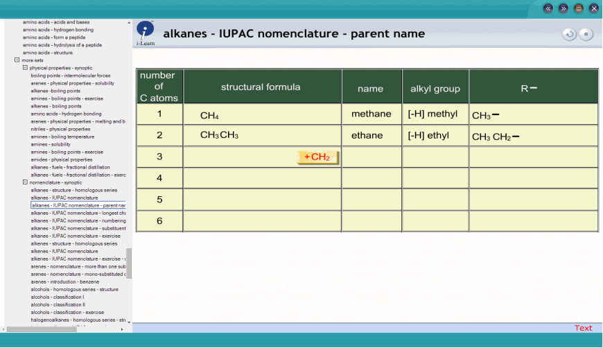 alkanes - IUPAC nomenclature - parent name