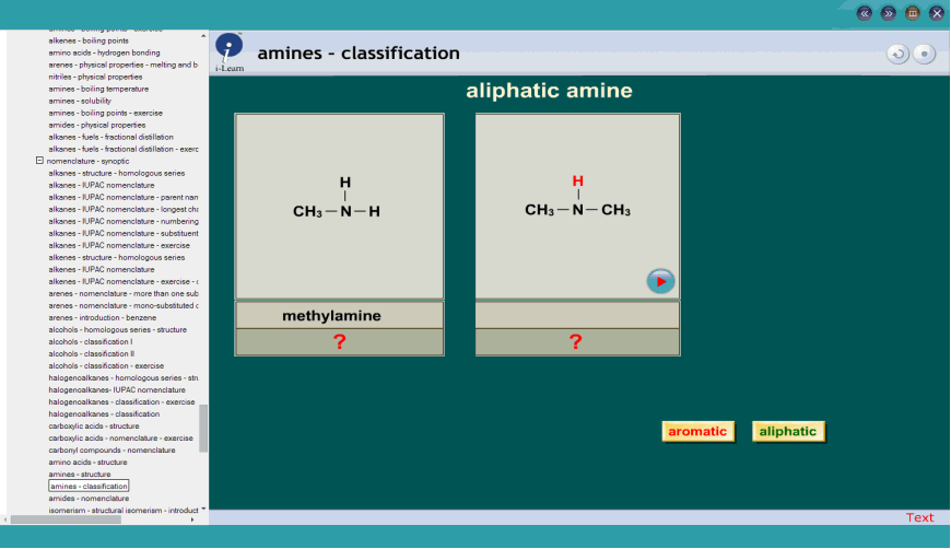 amines - classification