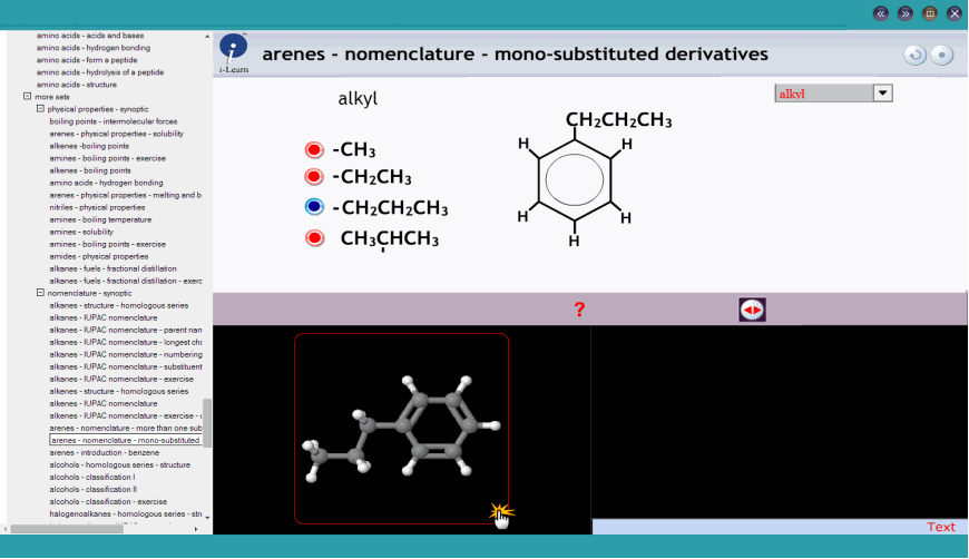 arenes - nomenclature - mono-substituted derivatives