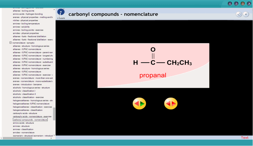 carbonyl compounds - nomenclature