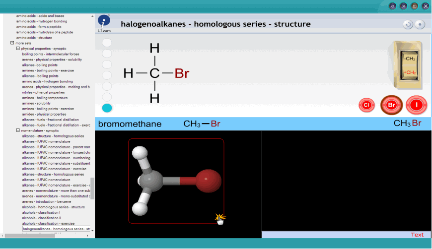 halogenoalkanes - homologous series - structure